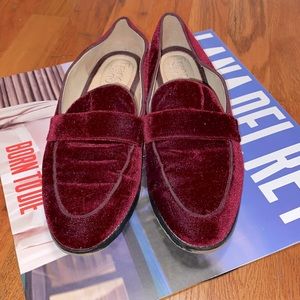 Never Worn- Velvet Flats by Franco Sarlo